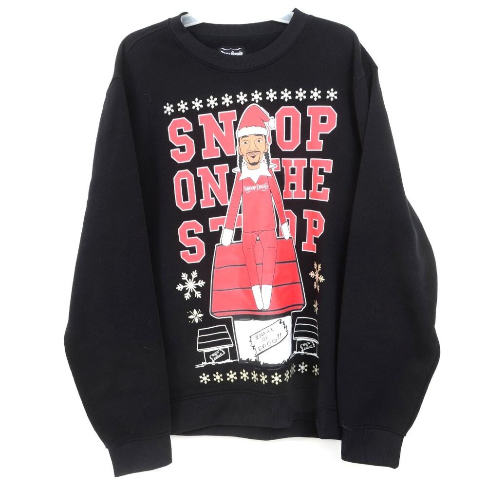 Dogg Supply Snoop on the Stoop Christmas Fleece Sweatshirt Men's XL Holiday